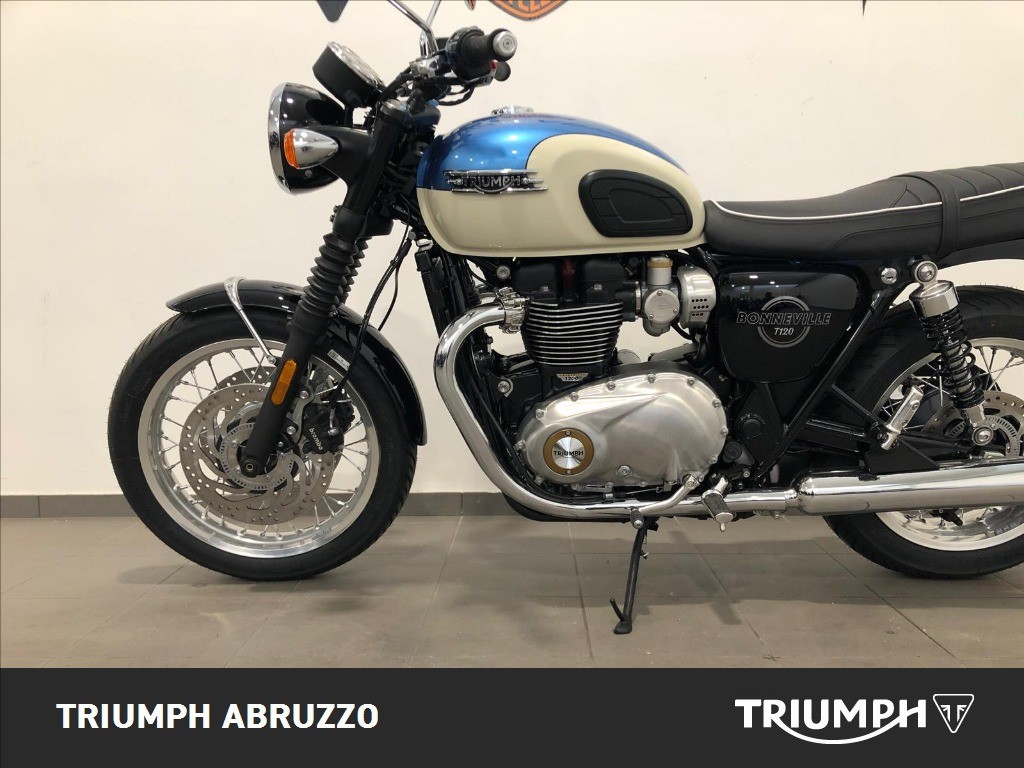TRIUMPH Bonneville 1200 T120 Aegean Blue / New England White Abs my2