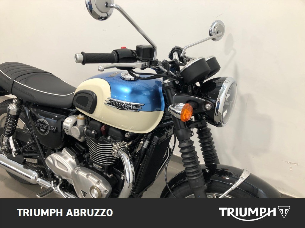 TRIUMPH Bonneville 1200 T120 Aegean Blue / New England White Abs my2
